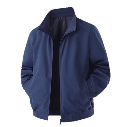 Men’s Spring Casual Jacket – Basic & Trendy Long Sleeve Outerwear with Side Pockets