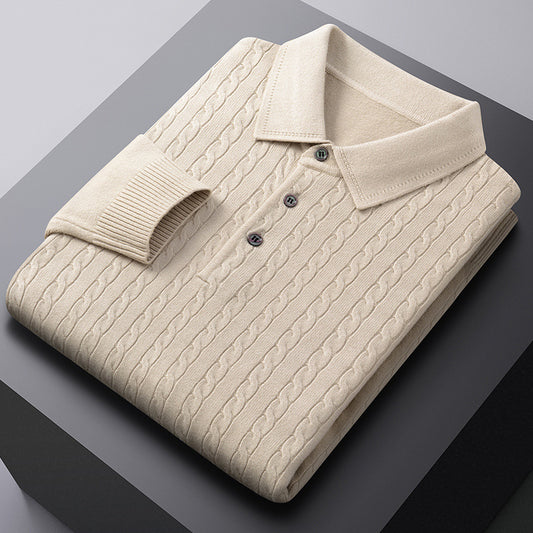 Slim Fit Long Sleeve Casual Pullover for Spring & Autumn