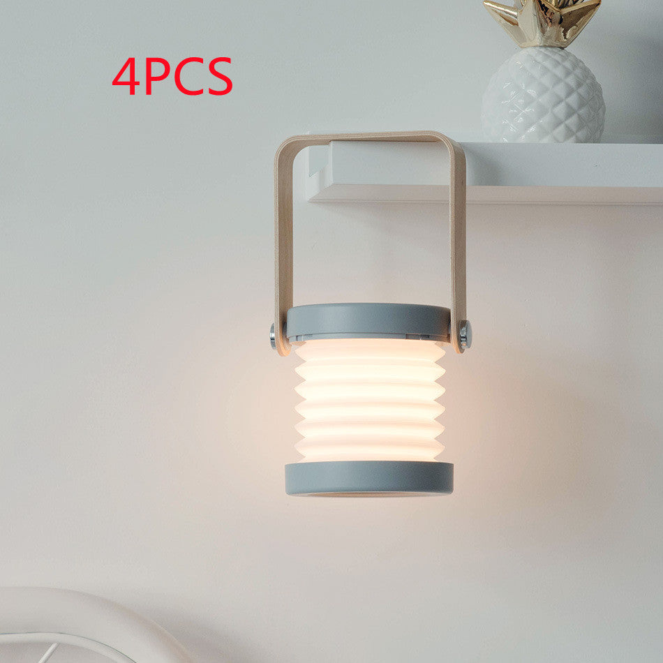 Foldable Touch Dimmable LED Reading Night Light – USB Rechargeable Portable Lantern Lamp | Adjustable Brightness Home Decor Table Lamp