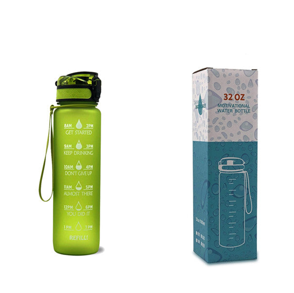 1L Motivational Water Bottle with Time Marker