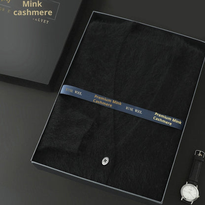 Men’s Mink Wool V-Neck Sweater