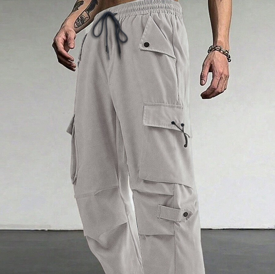Men's Loose Wide Leg Straight Leg Quick-Dry Casual Trousers