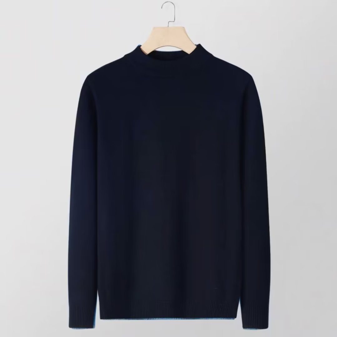Men’s Slim Fit Knitted Base Layer Pullover – Comfortable Everyday Casual Knit Top