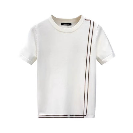 Men's Youth Slim Fit Summer High-end Retro T-shirt