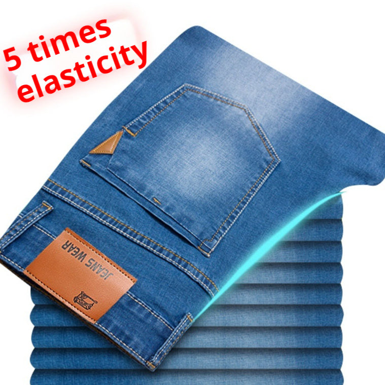 Super-stretch Thin Elastic Men's Jeans