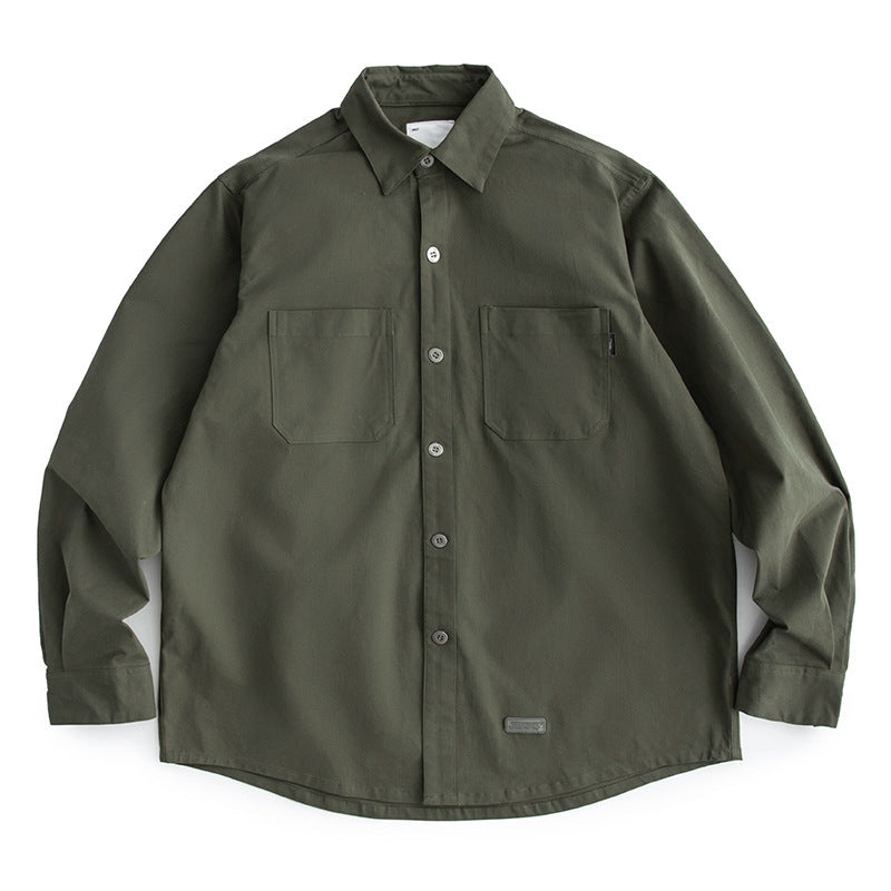 Men’s Korean-Style Loose-Fit Cardigan Jacket – Trendy Casual Pocket Outerwear for Youth