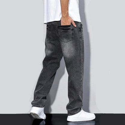Men's Casual Straight-leg Loose Long Jeans