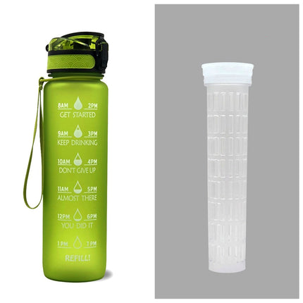 1L Motivational Water Bottle with Time Marker