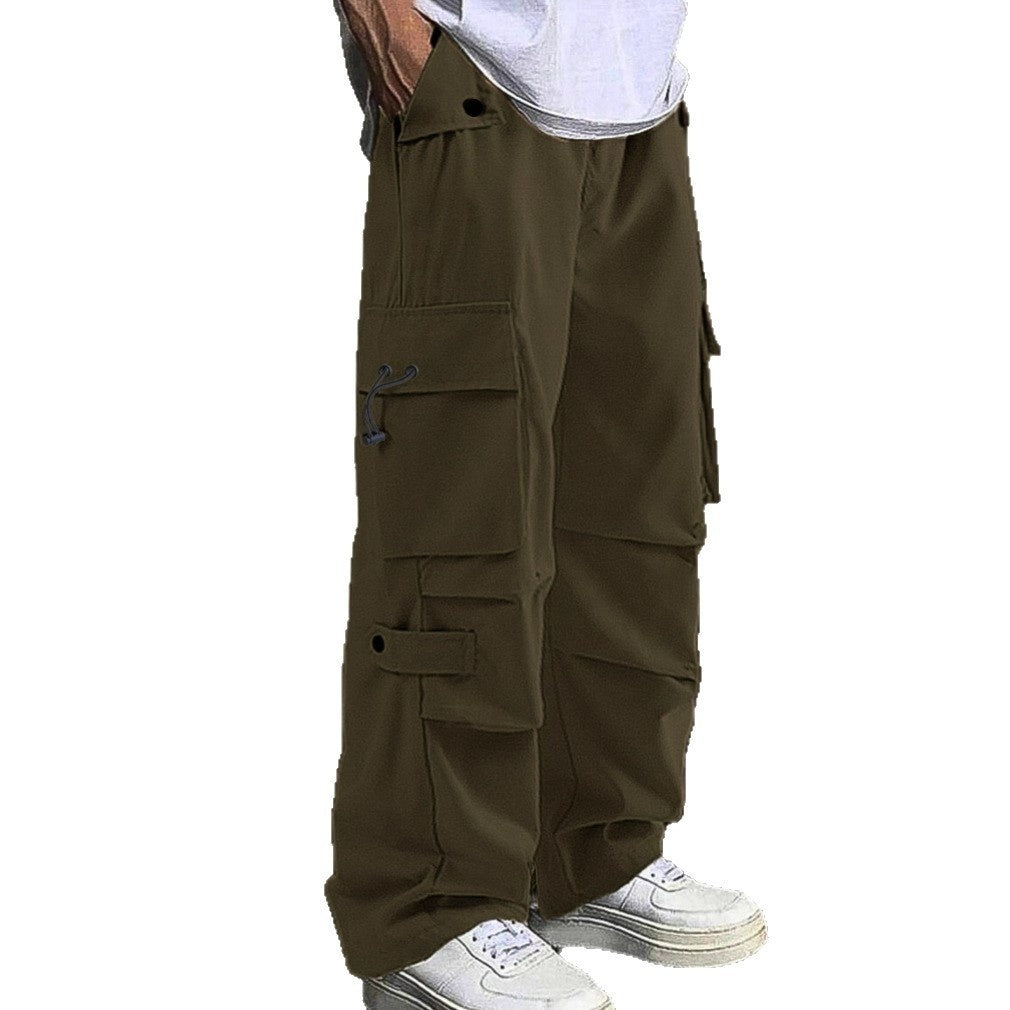 Men’s Quick-Dry Loose Straight-Leg Casual Trousers