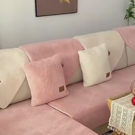 Luxury Lamb Wool Sofa Cover_Video_2